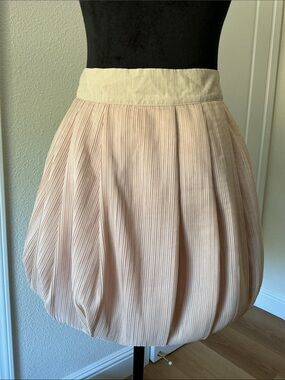 BCBG Soft Blush Pleated Bubble Skirt